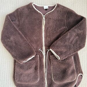 Varley Brown Sherpa Jacket